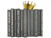 Dark gray decorative books for home staging. Colorful decorator books by the foot.