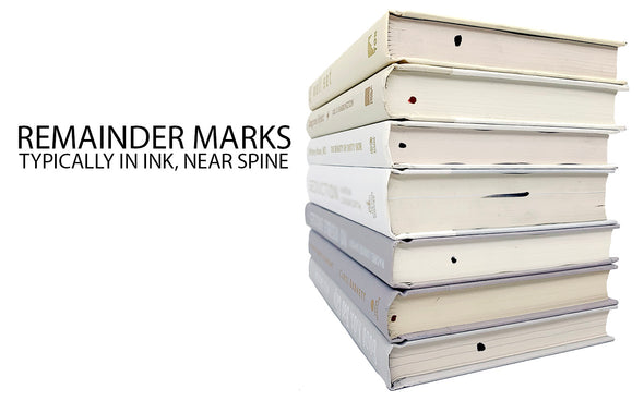 remainder marks on book spines