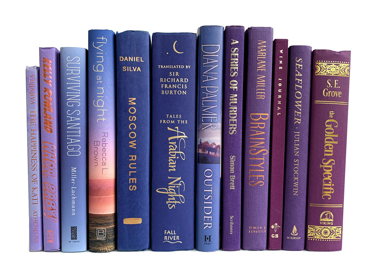Purple Decorative Books by Color for Interior Design, Home Decor ...